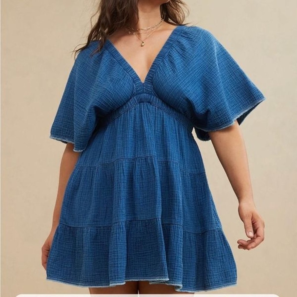 Aerie Pool To Party Blue Dress